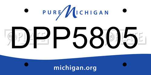 DPP5805 Michigan License Plate