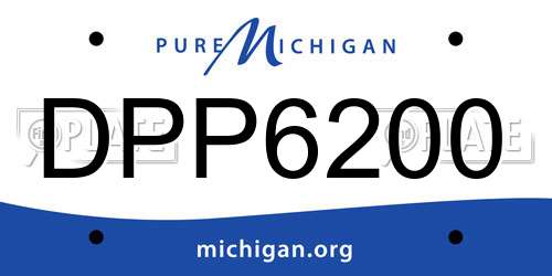 DPP6200 Michigan License Plate