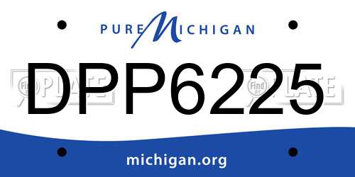 DPP6225 Michigan License Plate