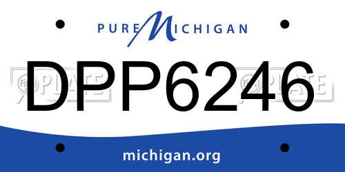 DPP6246 Michigan License Plate