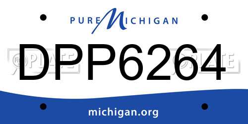 DPP6264 Michigan License Plate