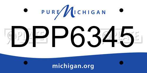 DPP6345 Michigan License Plate