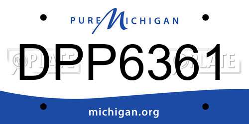 DPP6361 Michigan License Plate