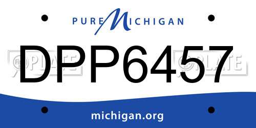 DPP6457 Michigan License Plate