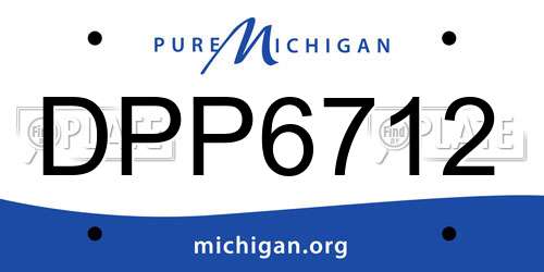 DPP6712 Michigan License Plate