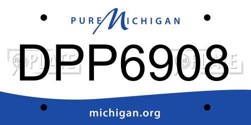 DPP6908 Michigan License Plate
