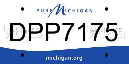 DPP7175 Michigan License Plate