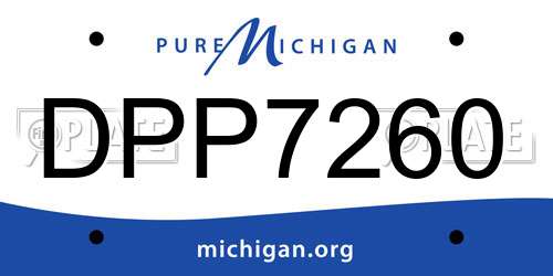 DPP7260 Michigan License Plate