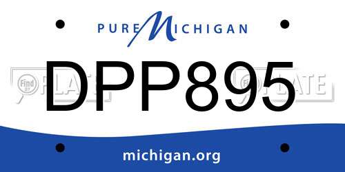 DPP895 Michigan License Plate