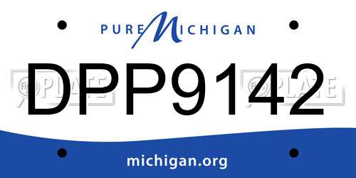 DPP9142 Michigan License Plate