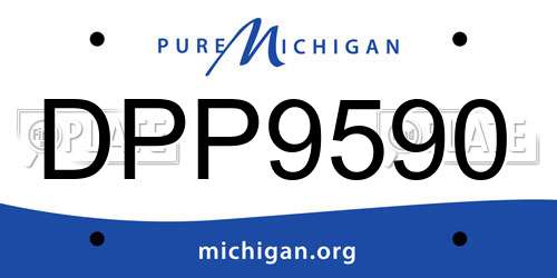 DPP9590 Michigan License Plate