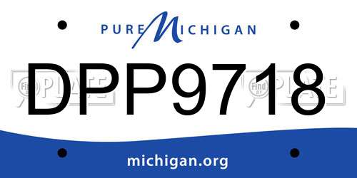 DPP9718 Michigan License Plate