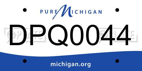 DPQ0044 Michigan License Plate