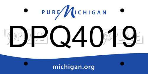 DPQ4019 Michigan License Plate