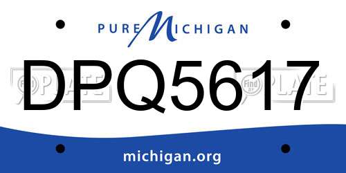 DPQ5617 Michigan License Plate