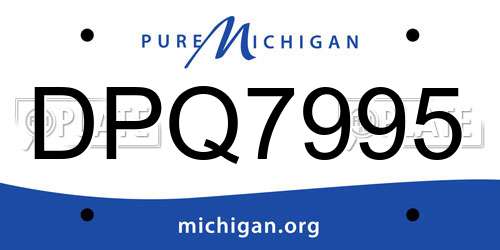 DPQ7995 Michigan License Plate