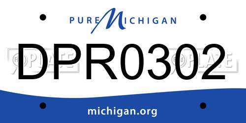 DPR0302 Michigan License Plate