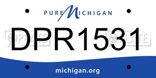 DPR1531 Michigan License Plate