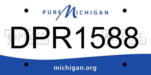 DPR1588 Michigan License Plate