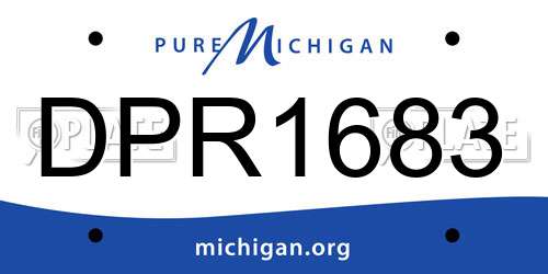 DPR1683 Michigan License Plate