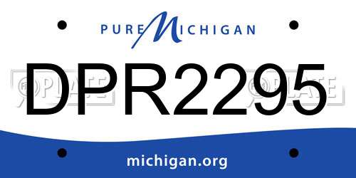 DPR2295 Michigan License Plate