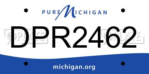 DPR2462 Michigan License Plate