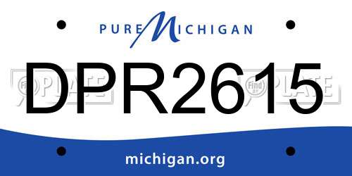 DPR2615 Michigan License Plate