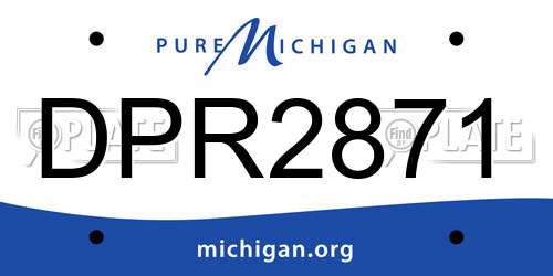 DPR2871 Michigan License Plate