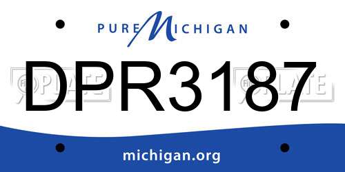 DPR3187 Michigan License Plate