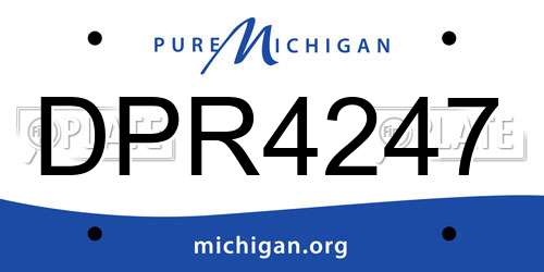 DPR4247 Michigan License Plate