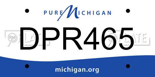 DPR465 Michigan License Plate