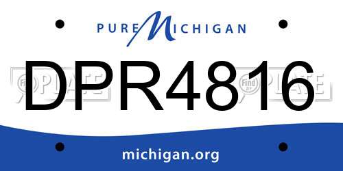 DPR4816 Michigan License Plate