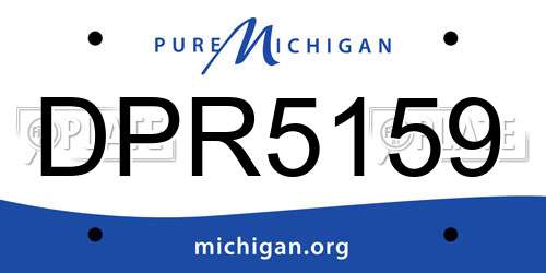 DPR5159 Michigan License Plate