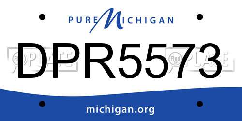DPR5573 Michigan License Plate