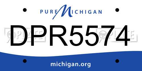 DPR5574 Michigan License Plate