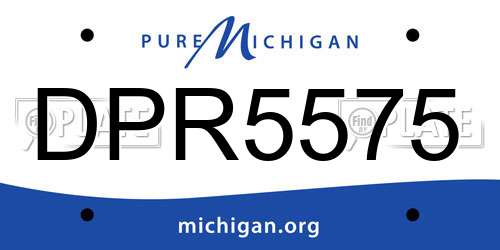 DPR5575 Michigan License Plate