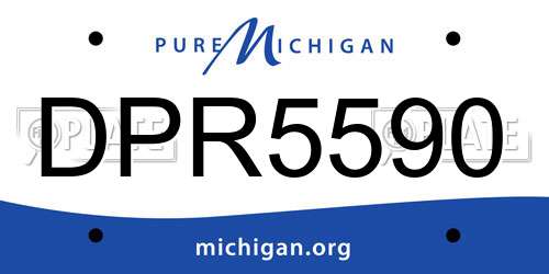 DPR5590 Michigan License Plate