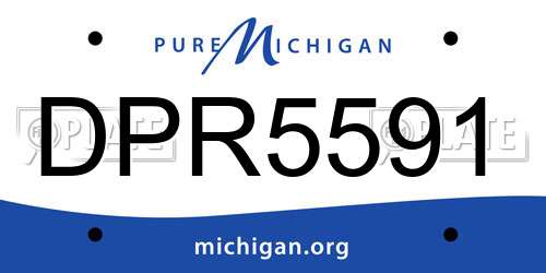 DPR5591 Michigan License Plate