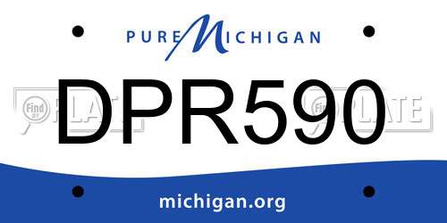 DPR590 Michigan License Plate