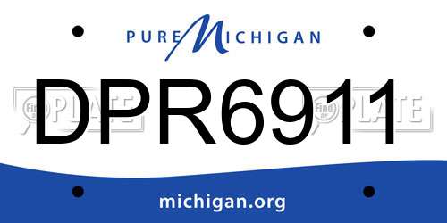 DPR6911 Michigan License Plate