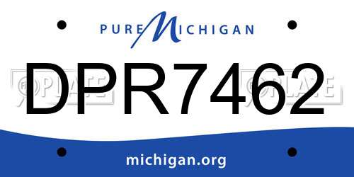 DPR7462 Michigan License Plate