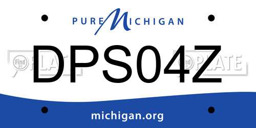 DPS04Z Michigan License Plate