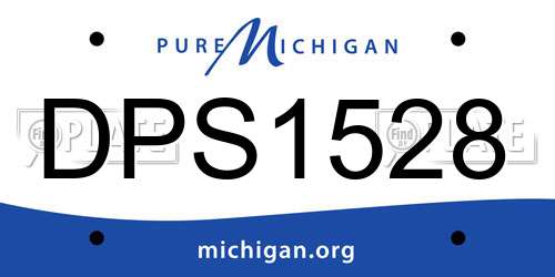 DPS1528 Michigan License Plate