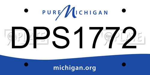 DPS1772 Michigan License Plate
