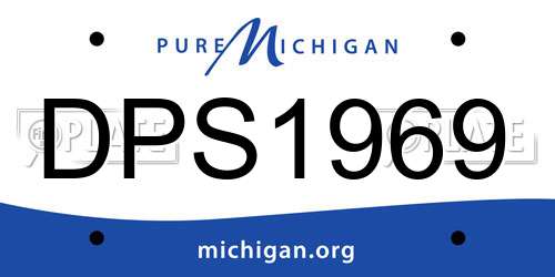 DPS1969 Michigan License Plate