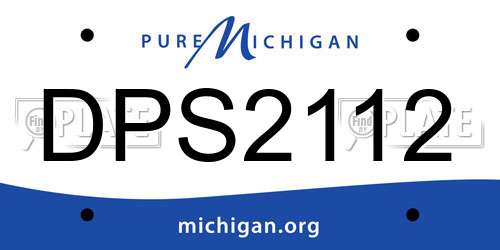 DPS2112 Michigan License Plate