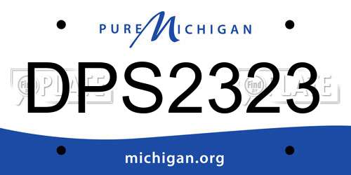 DPS2323 Michigan License Plate