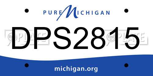 DPS2815 Michigan License Plate