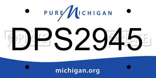 DPS2945 Michigan License Plate
