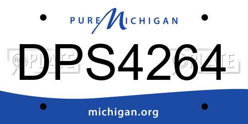 DPS4264 Michigan License Plate